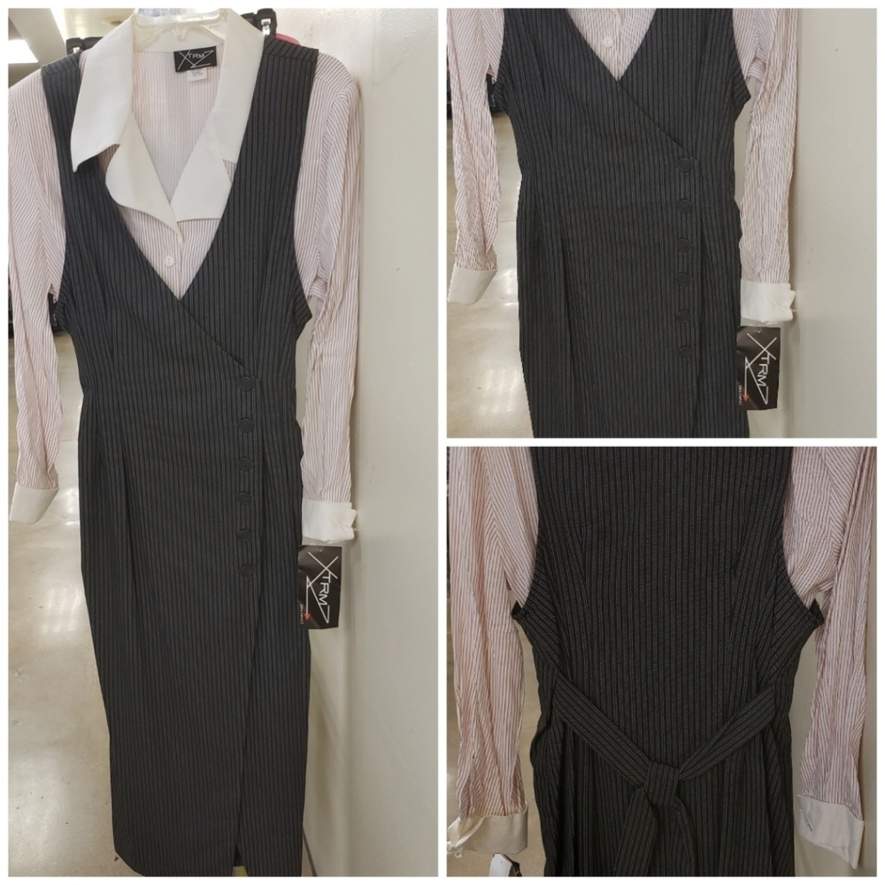 Xtrmz pinstriped double breasted dress - Picture 2 of 4
